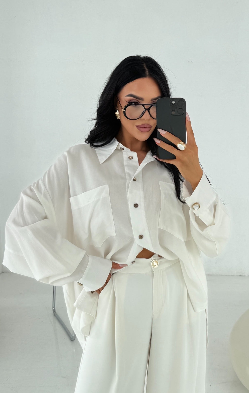 Koszula oversize Belluci biała